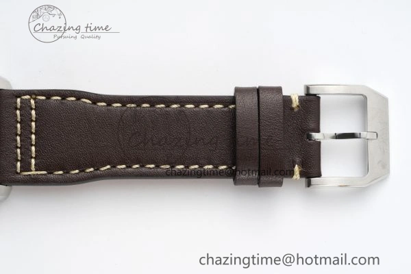 Pilot Chrono SS AZF 1:1 Best Edition Brown Dial on Brown Leather Strap A7750