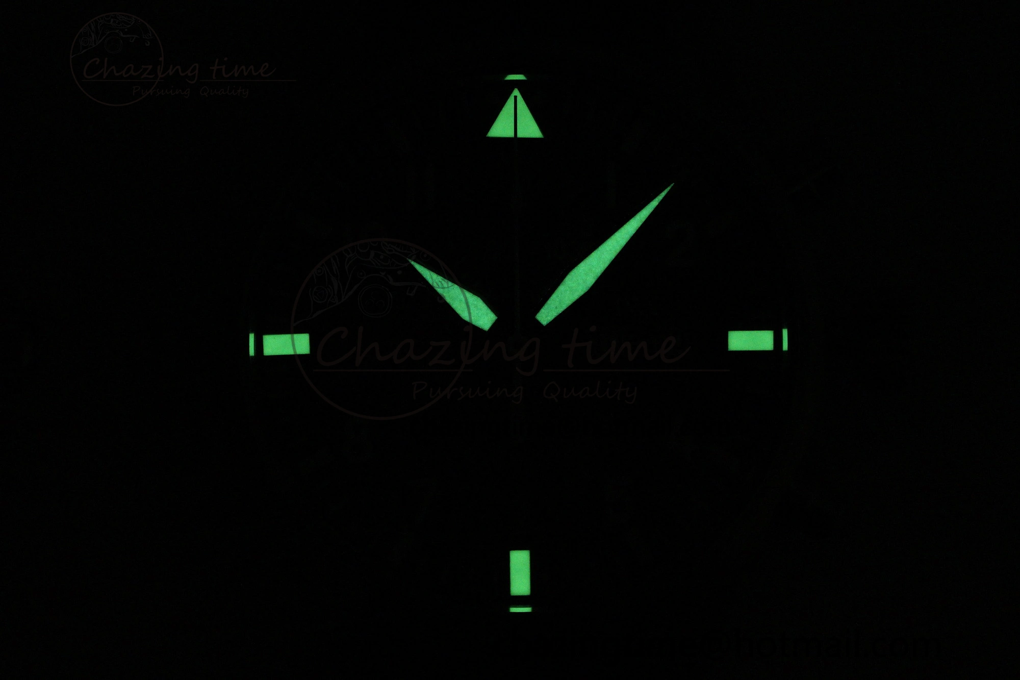 Pilot Chrono SS AZF 1:1 Best Edition Green Dial on Brown Leather Strap A7750