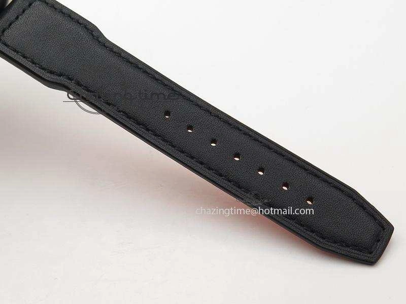 Pilot Chrono SS IW377709 ZF Best Edition Black Dial On Black Leather Strap A7750