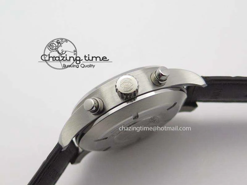 Pilot Chrono SS IW387802 V6F 1:1 Best Edition On Brown Leather Strap A7750
