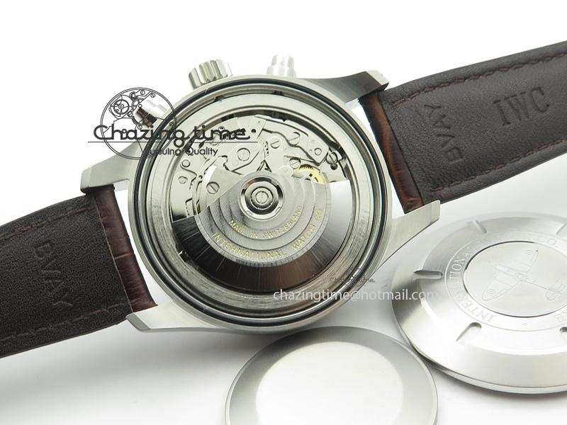 Pilot Chrono SS IW387802 V6F 1:1 Best Edition On Brown Leather Strap A7750