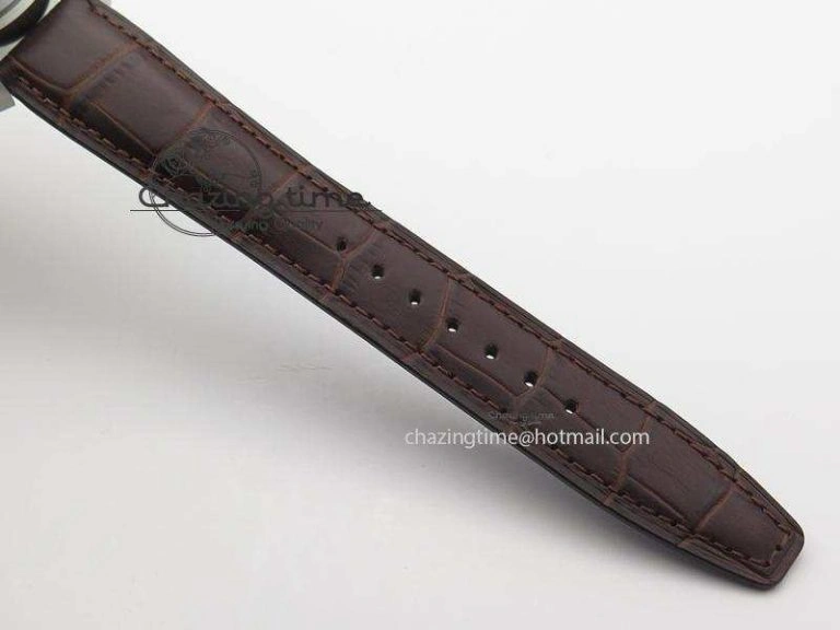 Pilot Chrono SS IW387802 V6F 1:1 Best Edition On Brown Leather Strap A7750