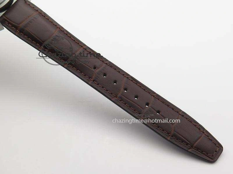 Pilot Chrono SS IW387802 V6F 1:1 Best Edition On Brown Leather Strap A7750