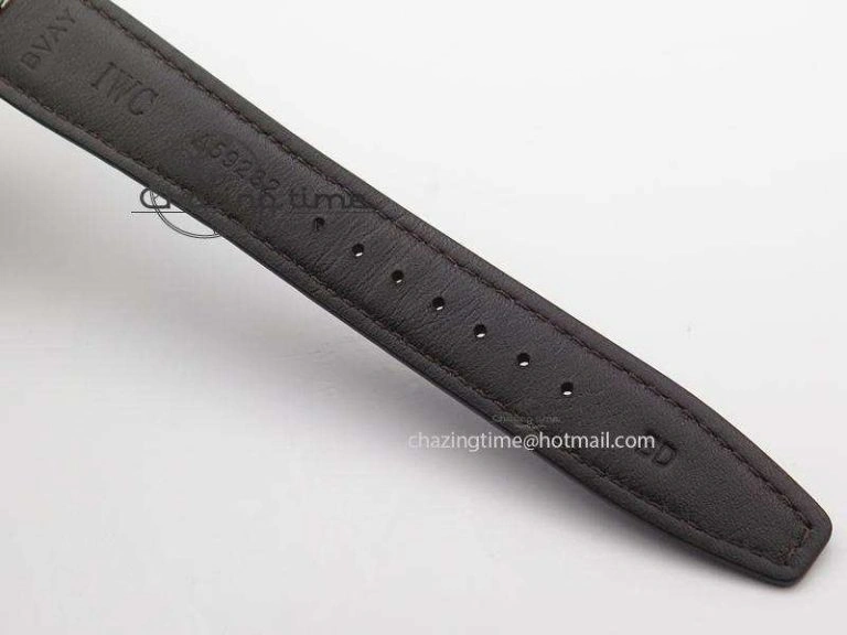 Pilot Chrono SS IW387802 V6F 1:1 Best Edition On Brown Leather Strap A7750