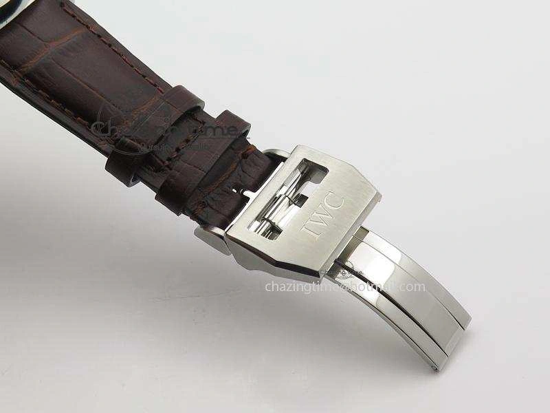Pilot Chrono SS IW387802 V6F 1:1 Best Edition On Brown Leather Strap A7750
