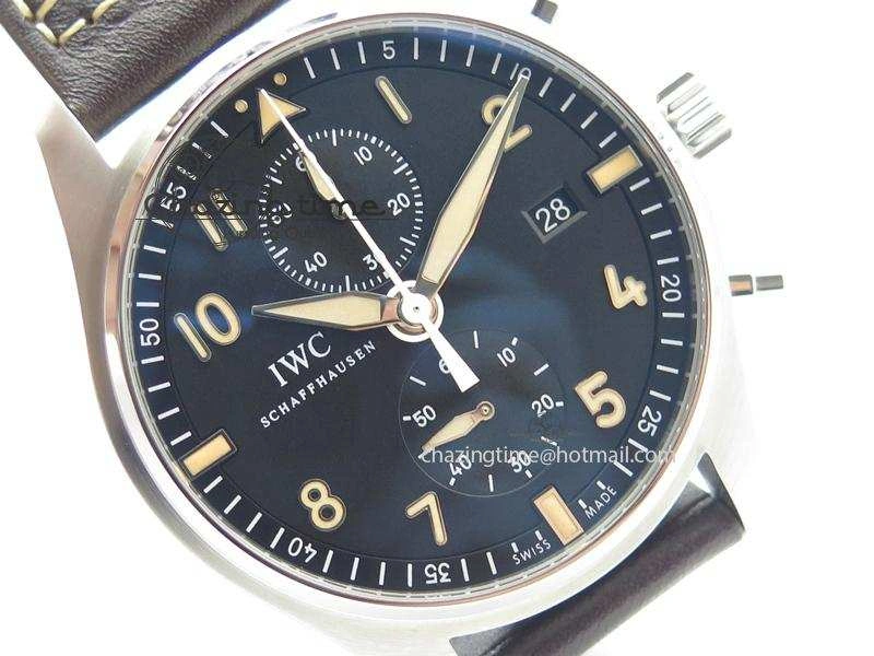 Pilot Chrono SS IW387808 CF3 ZF 1:1 Best Edition On Brown Leather Strap A7750
