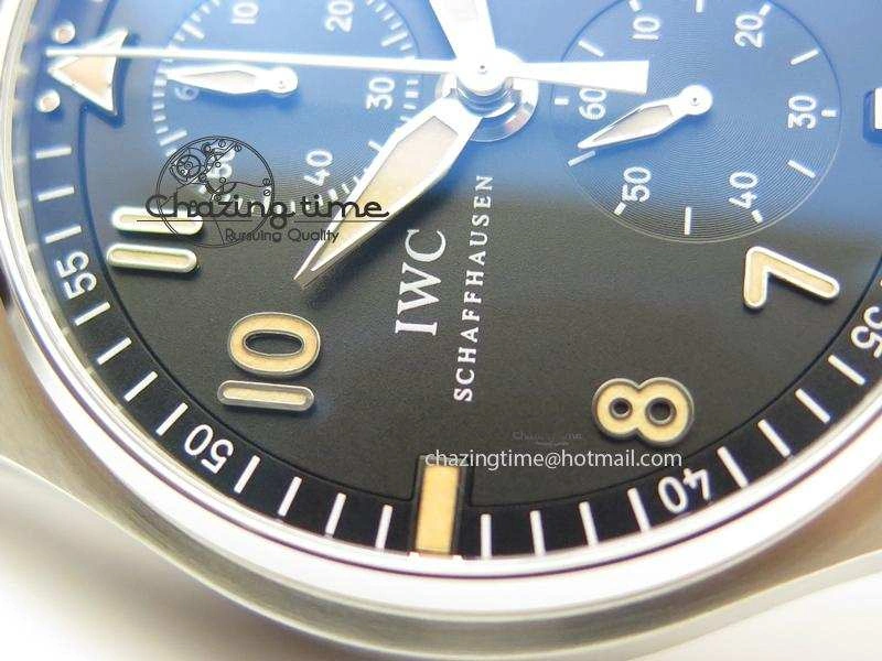 Pilot Chrono SS IW387808 CF3 ZF 1:1 Best Edition On Brown Leather Strap A7750