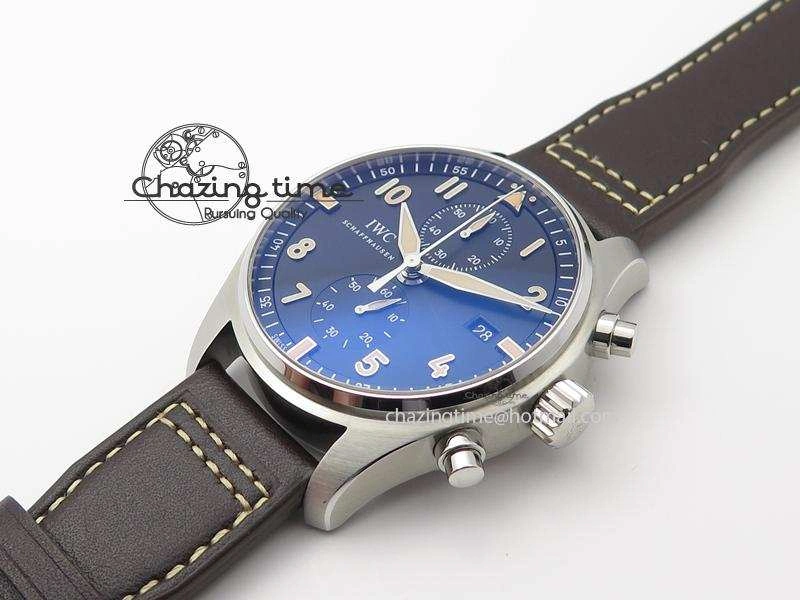Pilot Chrono SS IW387808 CF3 ZF 1:1 Best Edition On Brown Leather Strap A7750