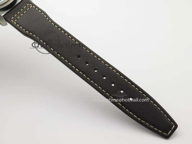 Pilot Chrono SS IW387808 CF3 ZF 1:1 Best Edition On Brown Leather Strap A7750