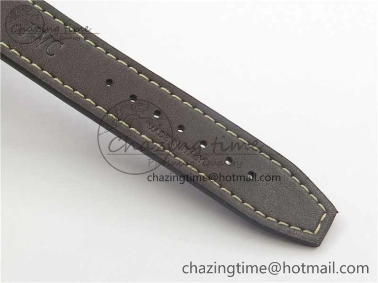 Pilot Chrono Spitfire IW387903 SS ZF 1:1 Best Edition Black Dial on Brown Leather Strap A7750