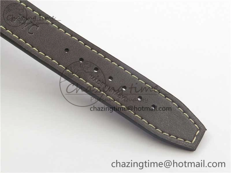 Pilot Chrono Spitfire IW387903 SS ZF 1:1 Best Edition Black Dial on Brown Leather Strap A7750