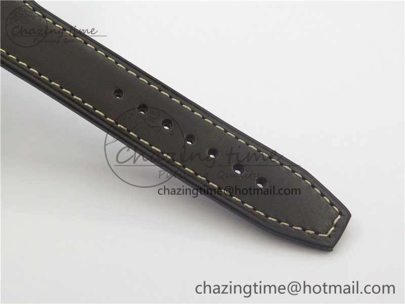 Pilot Chrono Spitfire IW387903 SS ZF 1:1 Best Edition Black Dial on Brown Leather Strap A7750