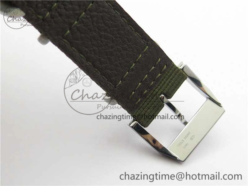 Pilot IW326801 SS MK 1:1 Best Edition Black Dial on Green Nylon Strap MIYOTA9015