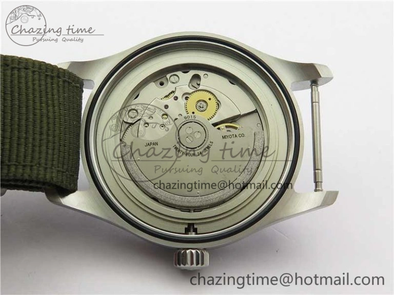 Pilot IW326801 SS MK 1:1 Best Edition Black Dial on Green Nylon Strap MIYOTA9015