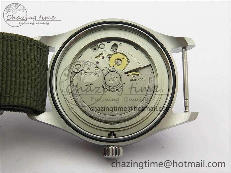 Pilot IW326801 SS MK 1:1 Best Edition Black Dial on Green Nylon Strap MIYOTA9015