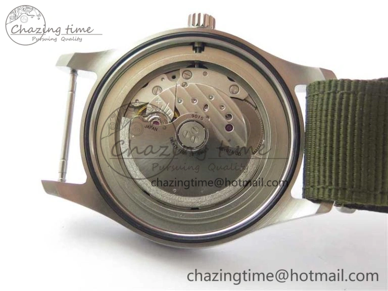 Pilot IW326801 SS MK 1:1 Best Edition Black Dial on Green Nylon Strap MIYOTA9015