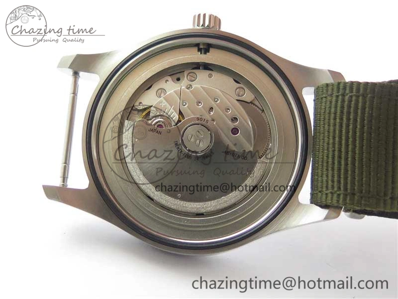 Pilot IW326801 SS MK 1:1 Best Edition Black Dial on Green Nylon Strap MIYOTA9015