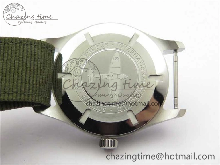Pilot IW326801 SS MK 1:1 Best Edition Black Dial on Green Nylon Strap MIYOTA9015