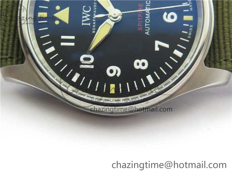 Pilot IW326801 SS MK 1:1 Best Edition Black Dial on Green Nylon Strap MIYOTA9015