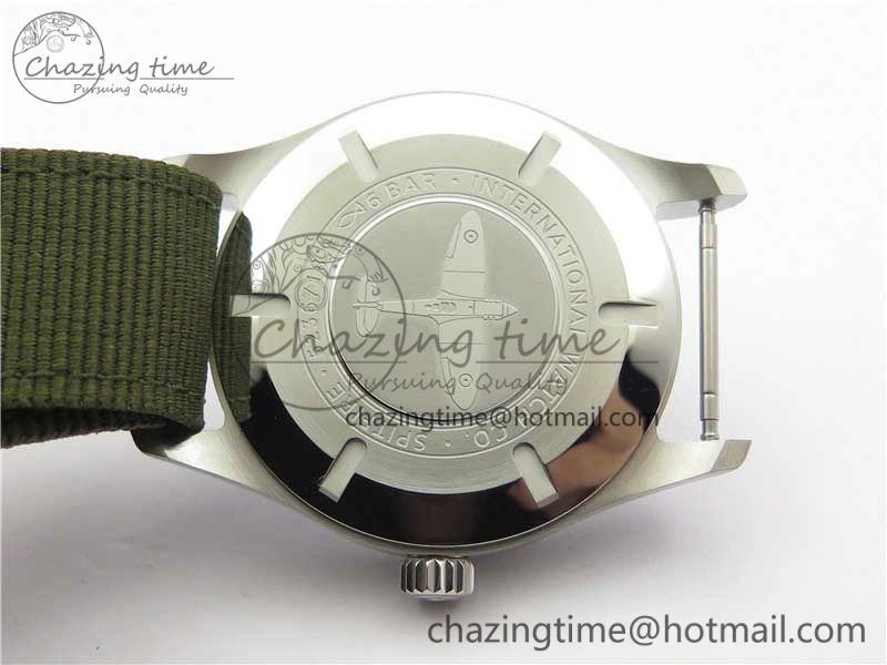Pilot IW326801 SS MK 1:1 Best Edition Black Dial on Green Nylon Strap MIYOTA9015