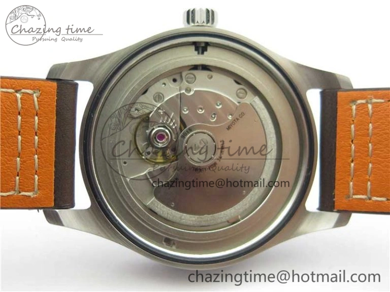 Pilot IW326803 SS MK 1:1 Best Edition Black Dial on Brown Leather Strap MIYOTA9015