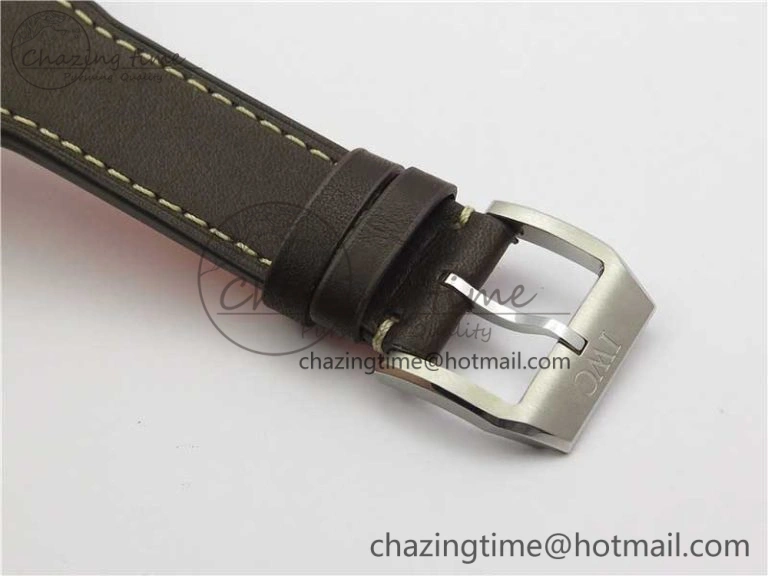 Pilot IW326803 SS MK 1:1 Best Edition Black Dial on Brown Leather Strap MIYOTA9015