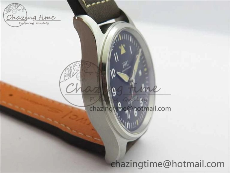 Pilot IW326803 SS MK 1:1 Best Edition Black Dial on Brown Leather Strap MIYOTA9015