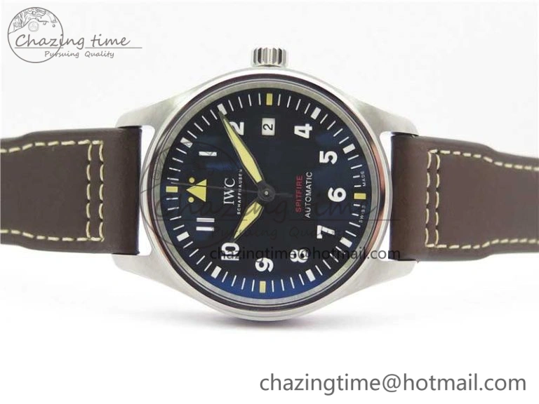Pilot IW326803 SS MK 1:1 Best Edition Black Dial on Brown Leather Strap MIYOTA9015