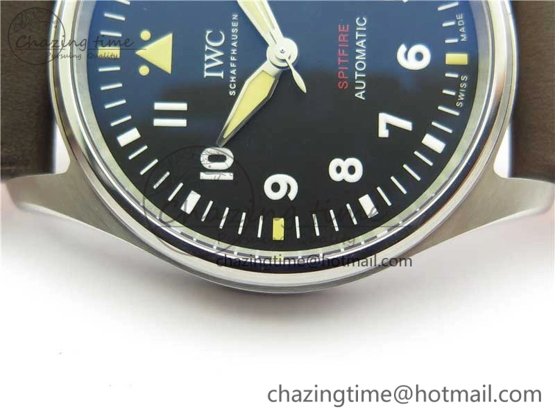 Pilot IW326803 SS MK 1:1 Best Edition Black Dial on Brown Leather Strap MIYOTA9015