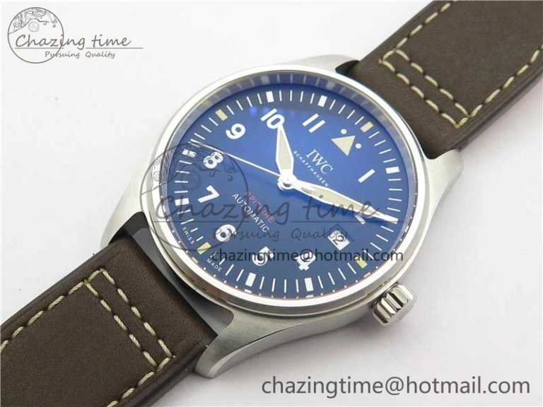 Pilot IW326803 SS MK 1:1 Best Edition Black Dial on Brown Leather Strap MIYOTA9015