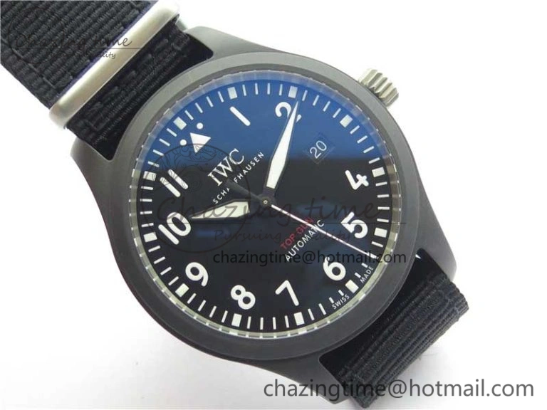 Pilot IW326901 Real Ceramic MK 1:1 Best Edition Black Dial On Nylon Strap MIYOTA9015
