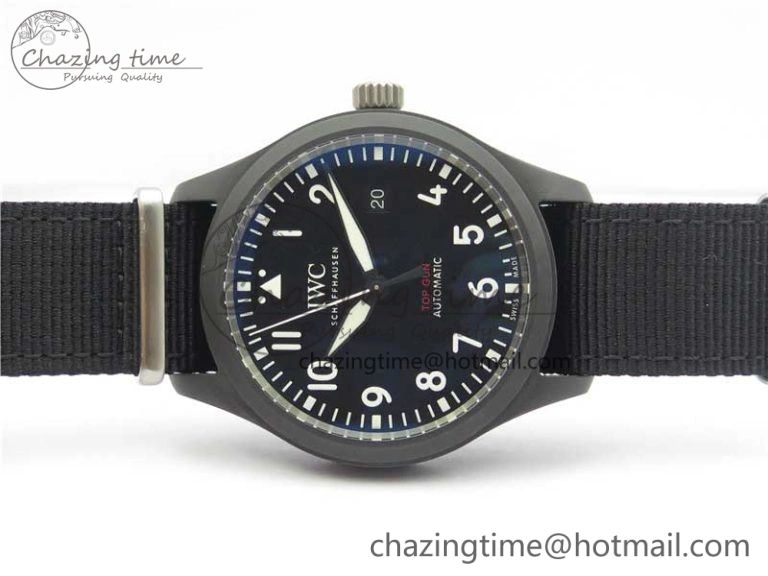 Pilot IW326901 Real Ceramic MK 1:1 Best Edition Black Dial On Nylon Strap MIYOTA9015
