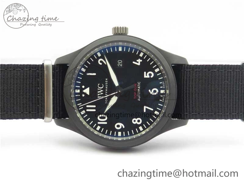 Pilot IW326901 Real Ceramic MK 1:1 Best Edition Black Dial On Nylon Strap MIYOTA9015