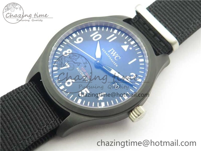 Pilot IW326901 Real Ceramic MK 1:1 Best Edition Black Dial On Nylon Strap MIYOTA9015