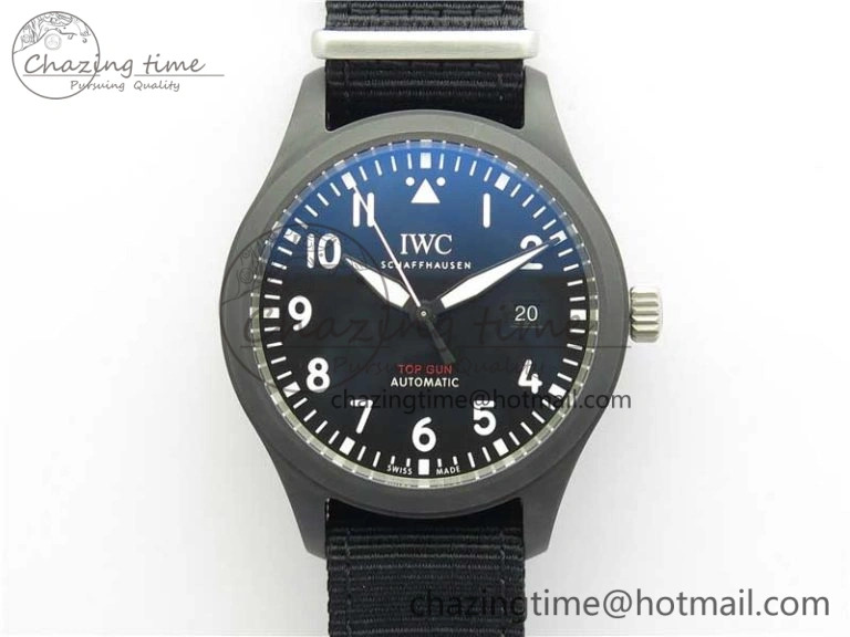 Pilot IW326901 Real Ceramic MK 1:1 Best Edition Black Dial On Nylon Strap MIYOTA9015