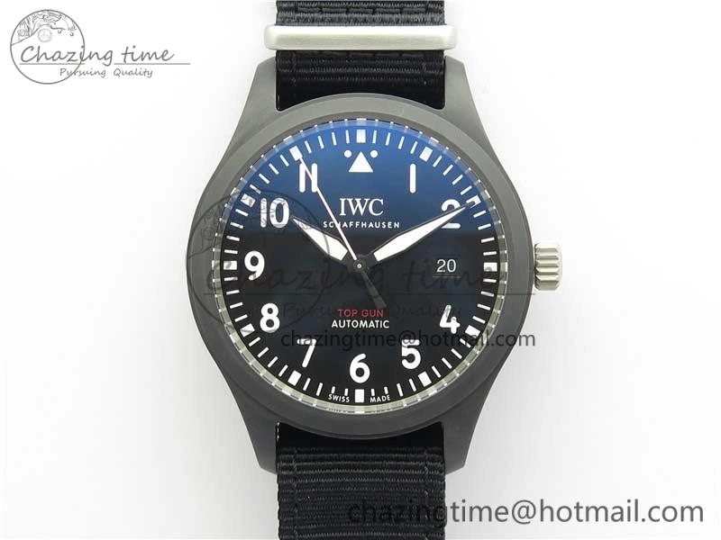 Pilot IW326901 Real Ceramic MK 1:1 Best Edition Black Dial On Nylon Strap MIYOTA9015