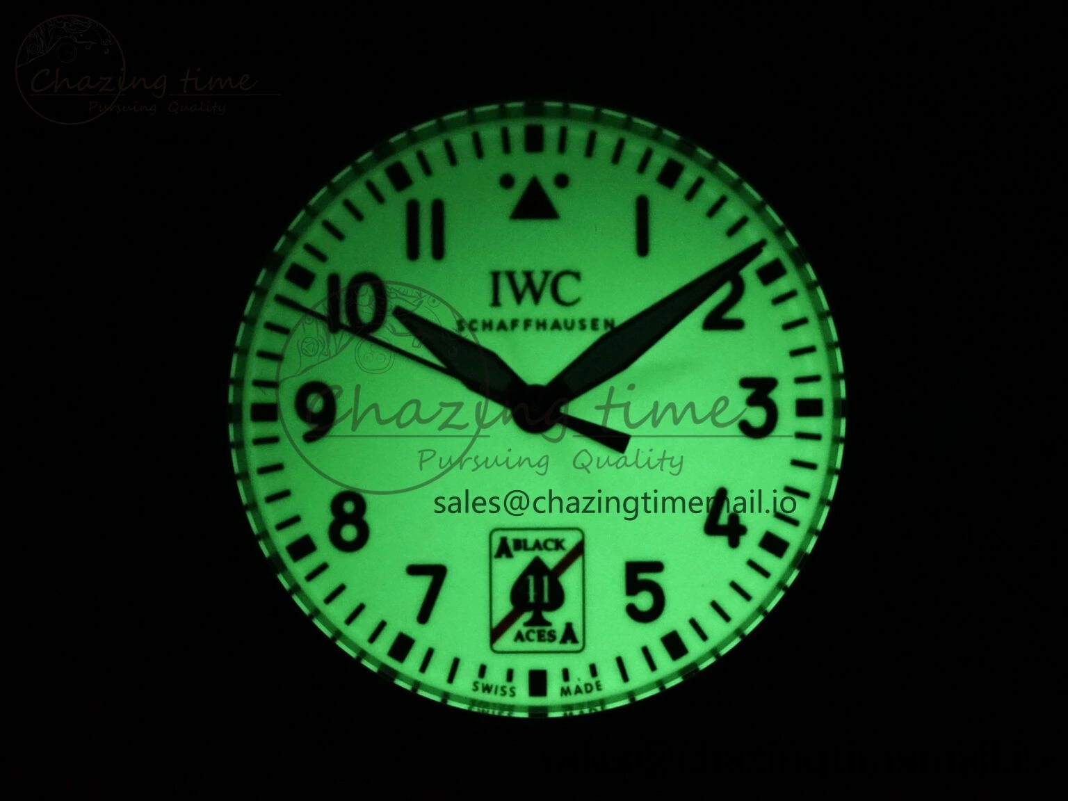 Pilot IW326905 Black Aces M+F 1:1 Best Edition White Dial on Black Rubber Strap MY9015