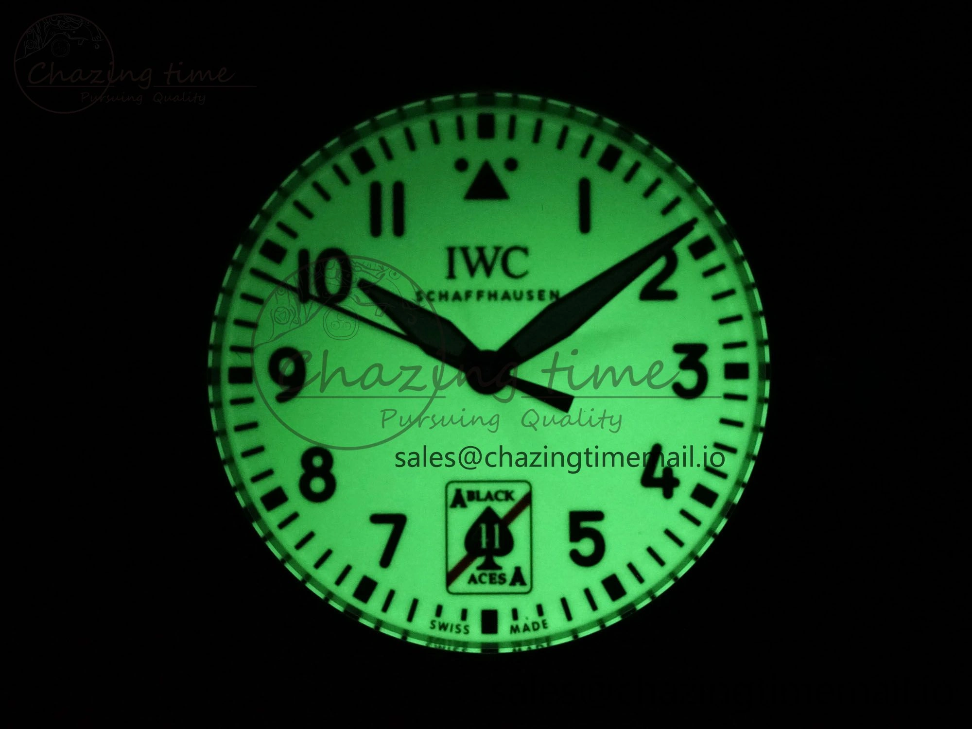 Pilot IW326905 Black Aces M+F 1:1 Best Edition White Dial on Black Rubber Strap MY9015