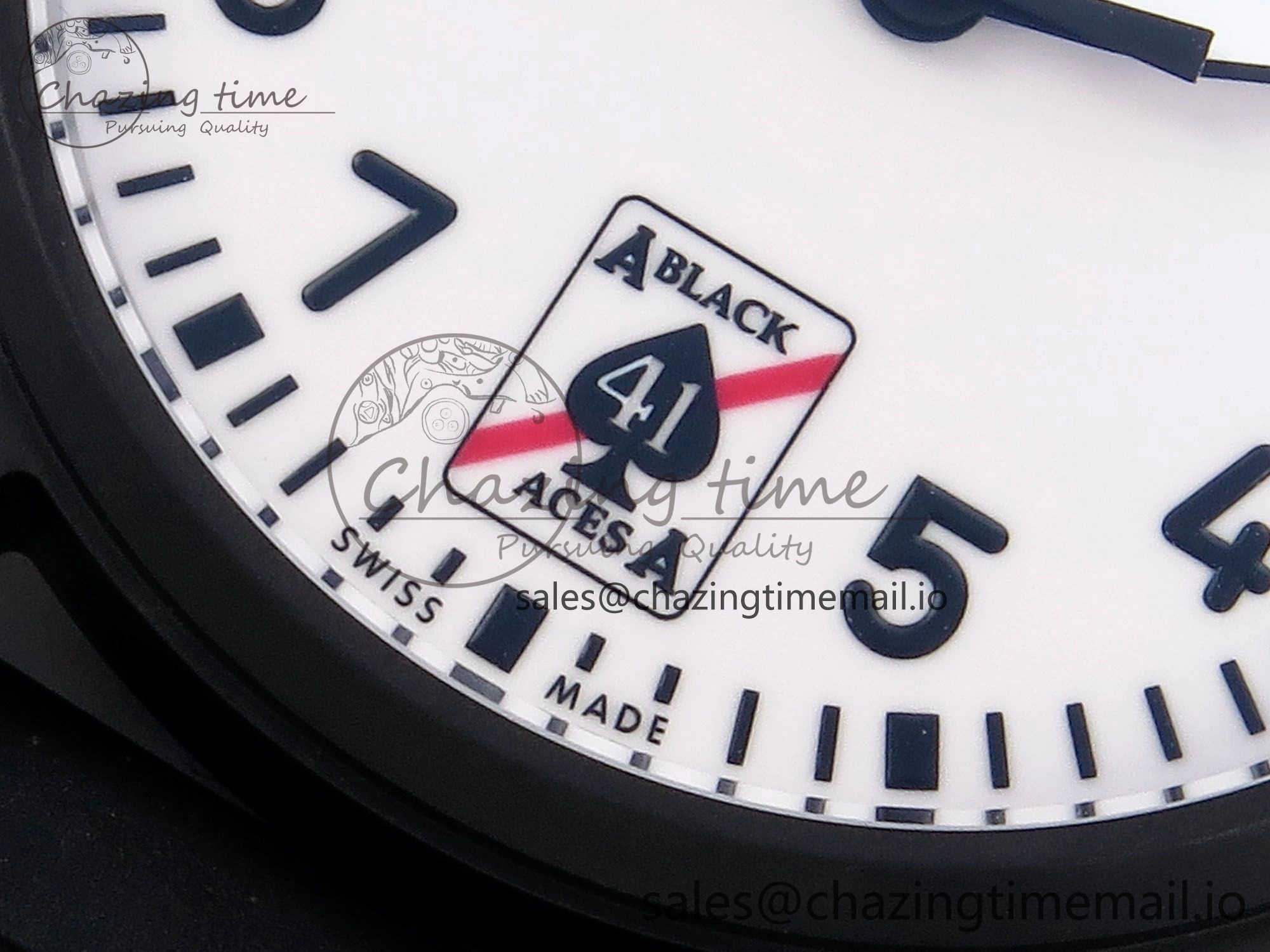 Pilot IW326905 Black Aces M+F 1:1 Best Edition White Dial on Black Rubber Strap MY9015