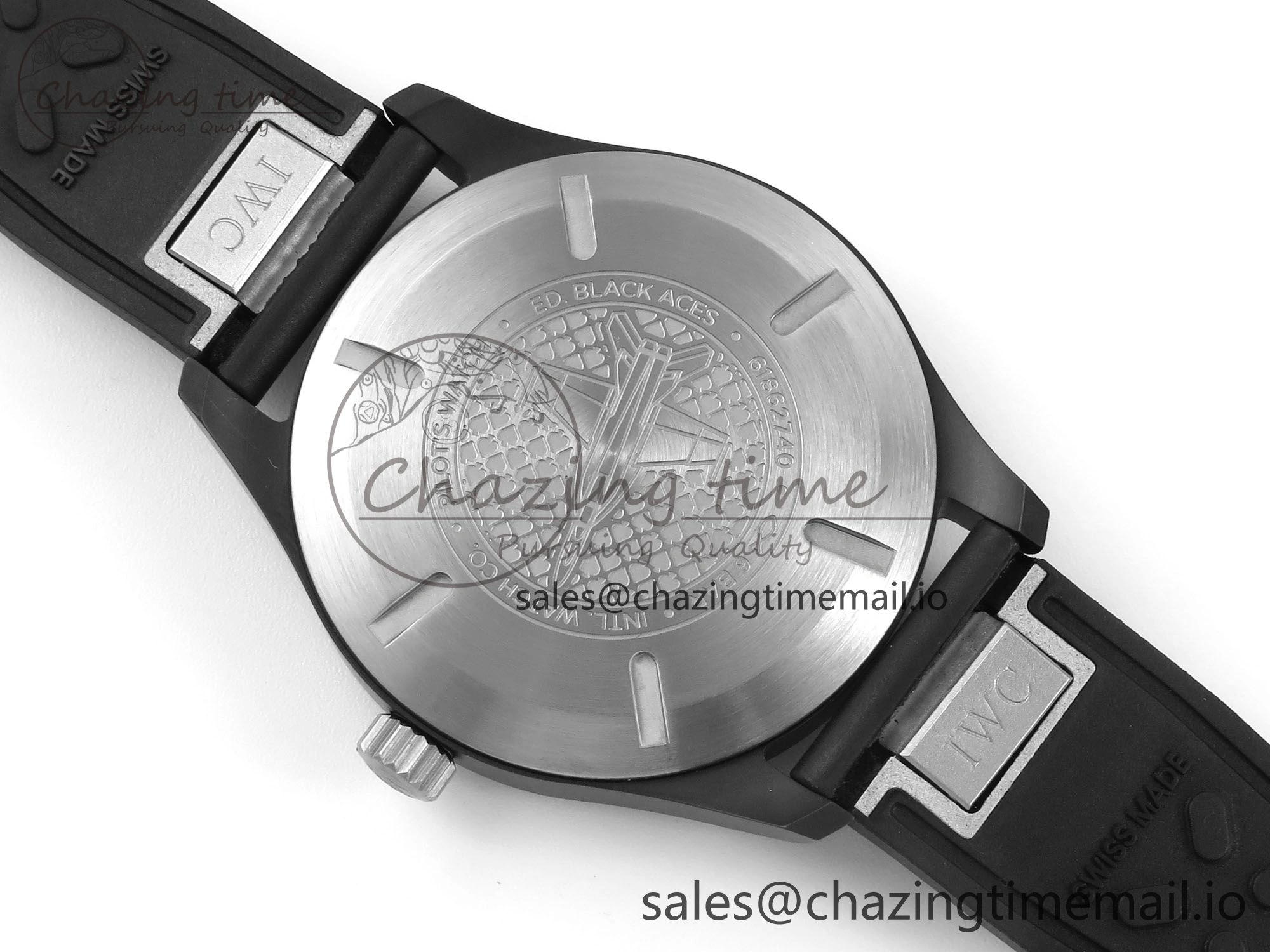 Pilot IW326905 Black Aces M+F 1:1 Best Edition White Dial on Black Rubber Strap MY9015