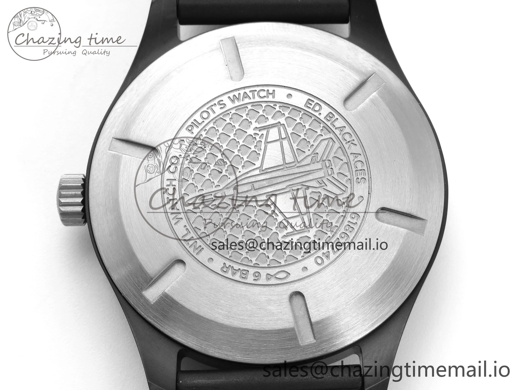 Pilot IW326905 Black Aces M+F 1:1 Best Edition White Dial on Black Rubber Strap MY9015