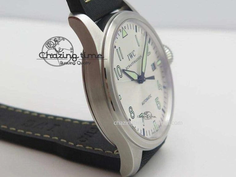 Pilot Mark XVI “Father & Son 2012” MK Maker SS Sliver Dial A2892 On Black Leather Strap