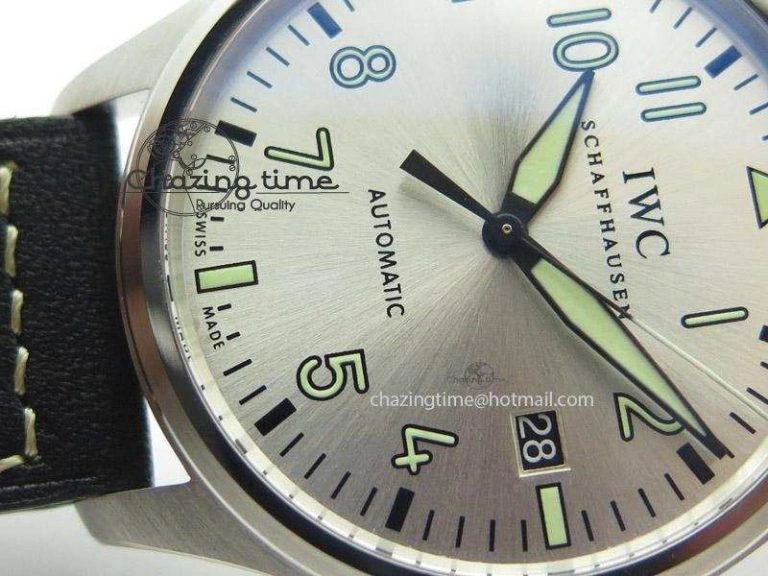 Pilot Mark XVI “Father & Son 2012” MK Maker SS Sliver Dial A2892 On Black Leather Strap