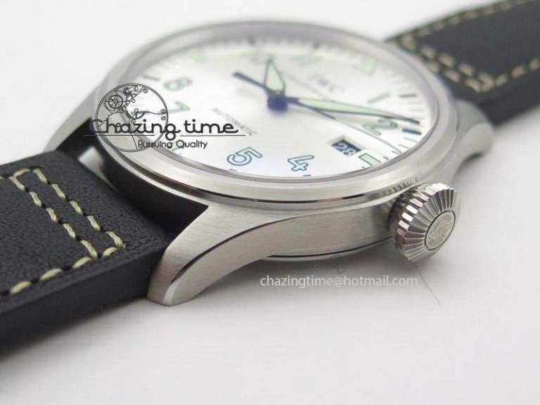 Pilot Mark XVI “Father & Son 2012” MK Maker SS Sliver Dial A2892 On Black Leather Strap