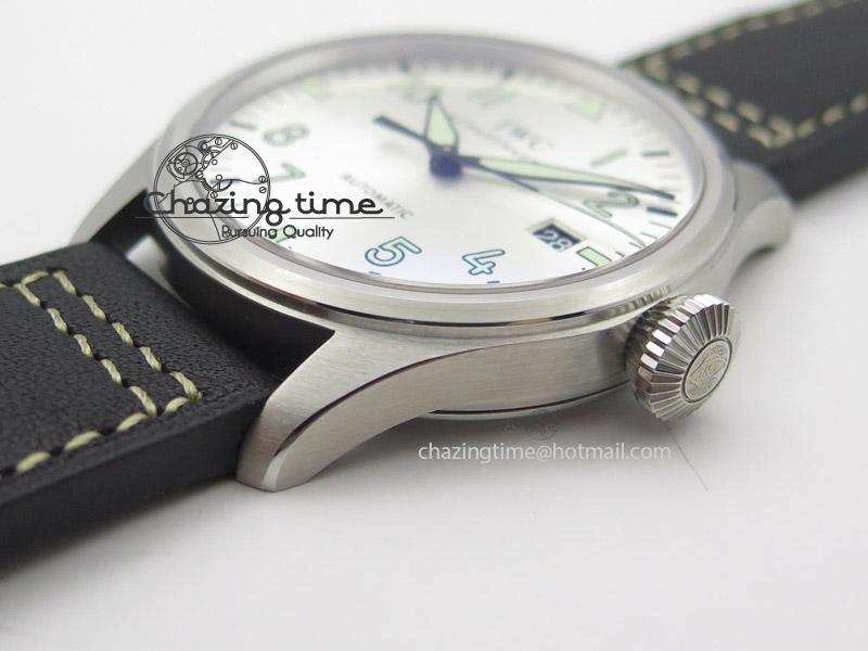 Pilot Mark XVI “Father & Son 2012” MK Maker SS Sliver Dial A2892 On Black Leather Strap
