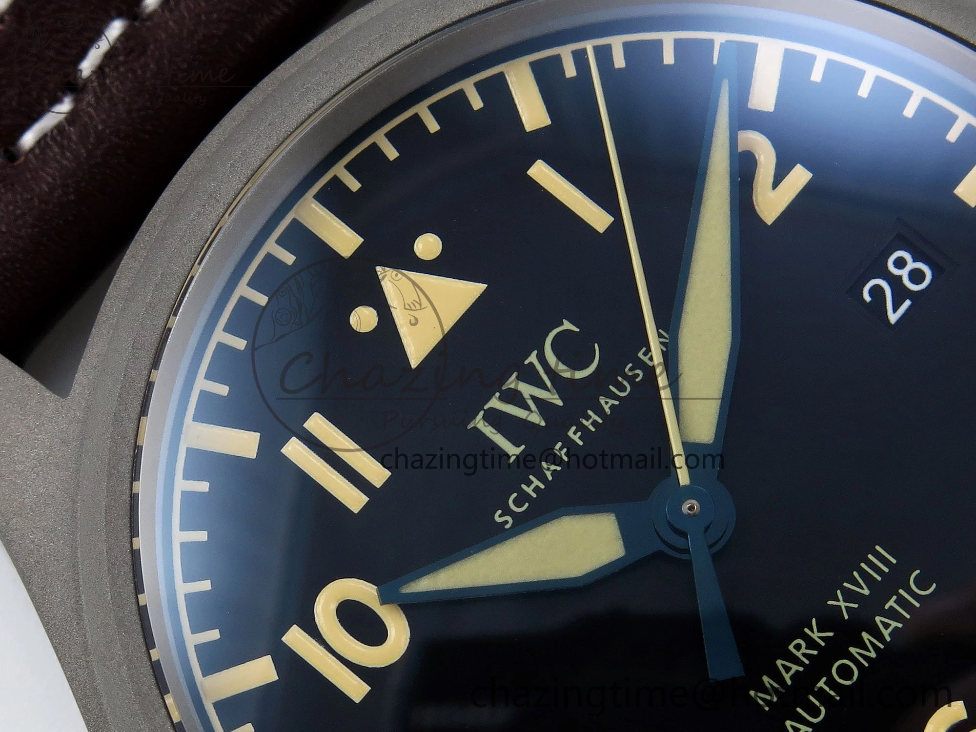 Pilot Mark XVIII Titanium BLSF 1:1 Best Edition Black Dial on Brown Leather Strap MIYOTA 9015