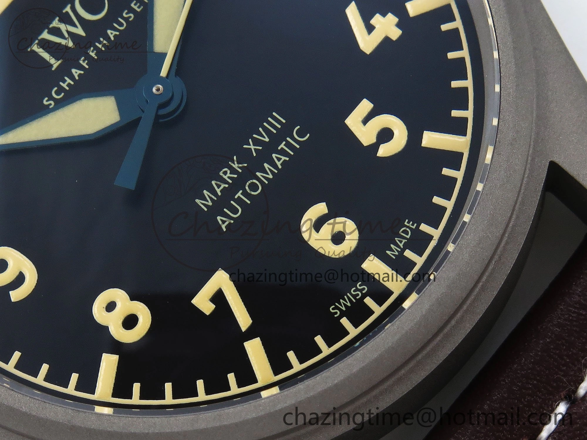 Pilot Mark XVIII Titanium BLSF 1:1 Best Edition Black Dial on Brown Leather Strap MIYOTA 9015