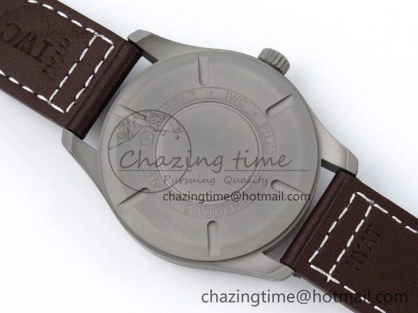 Pilot Mark XVIII Titanium BLSF 1:1 Best Edition Black Dial on Brown Leather Strap MIYOTA 9015