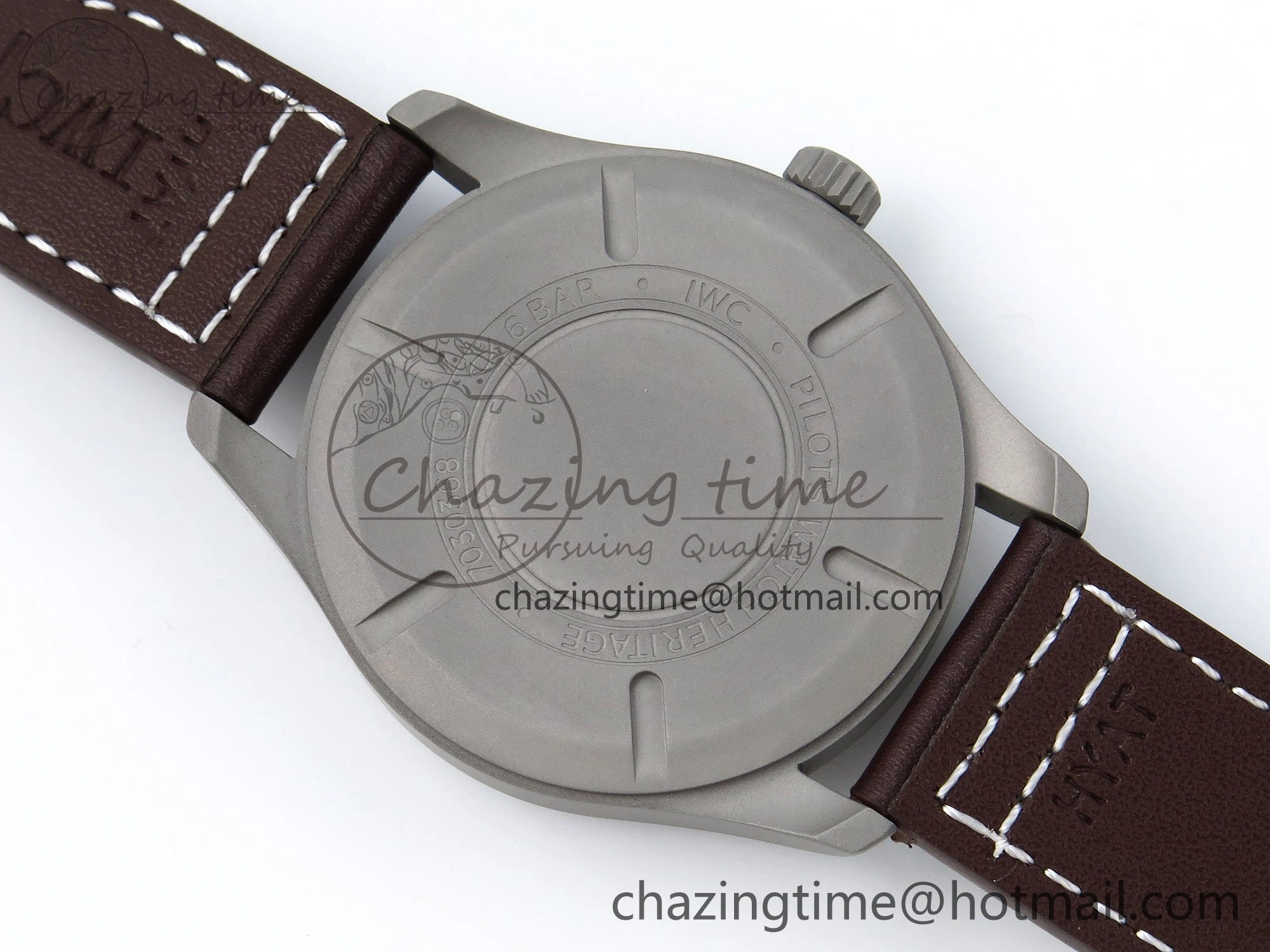 Pilot Mark XVIII Titanium BLSF 1:1 Best Edition Black Dial on Brown Leather Strap MIYOTA 9015