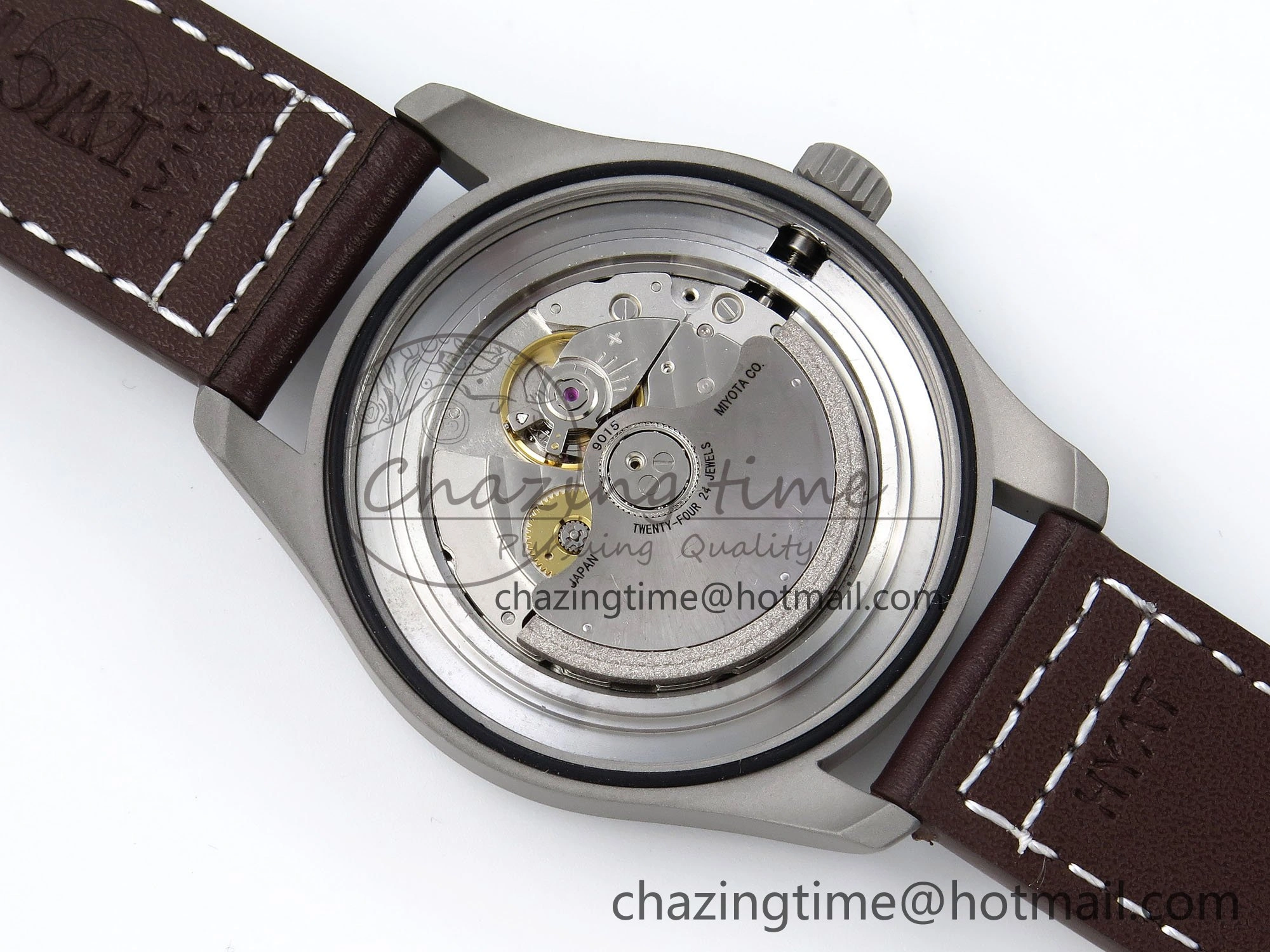 Pilot Mark XVIII Titanium BLSF 1:1 Best Edition Black Dial on Brown Leather Strap MIYOTA 9015